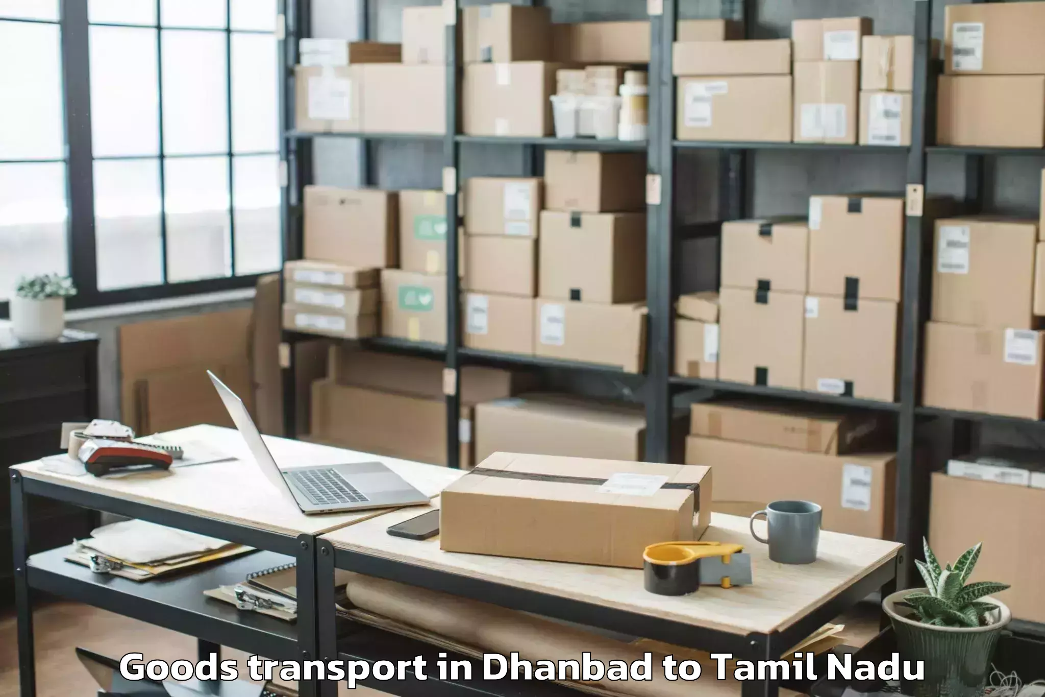 Discover Dhanbad to Tharangambadi Goods Transport